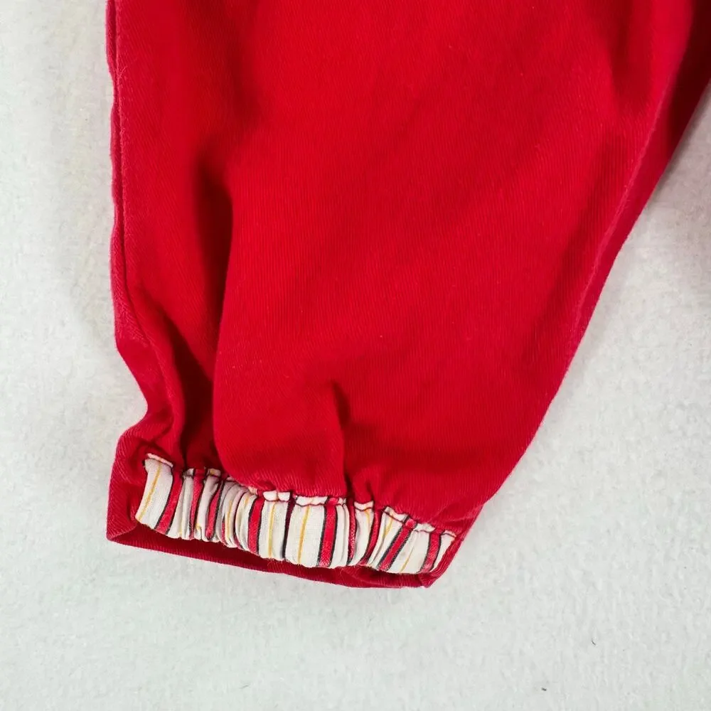 Vintage 90s Little Levis Jumpsuit 6 Months Red‎ Snap Button Boys Girls Retro 80s